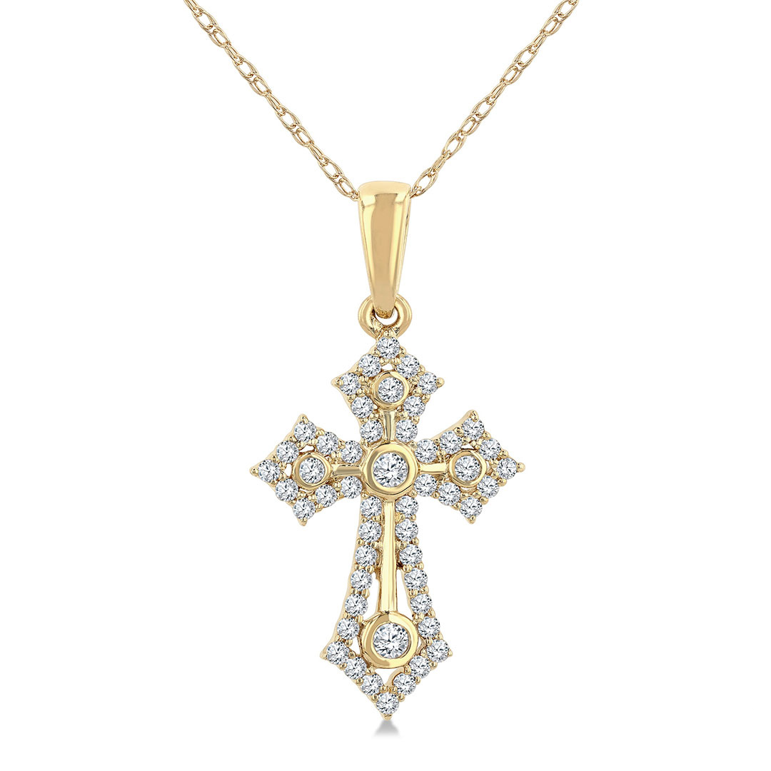 Spiritual Motif Cross Pendant
