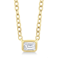 Octagon Bezel Set Diamond Pendant
