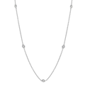Round Bezel Station Diamond Necklace