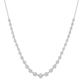 Halfway Graduated Bezel Set Necklace