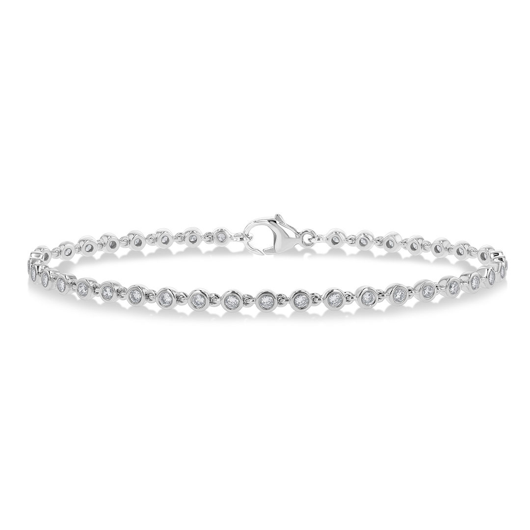 Illume Bezel Set Round Cut Diamond Bracelet