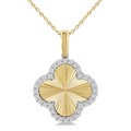 Fluted Texture Clover Pendant