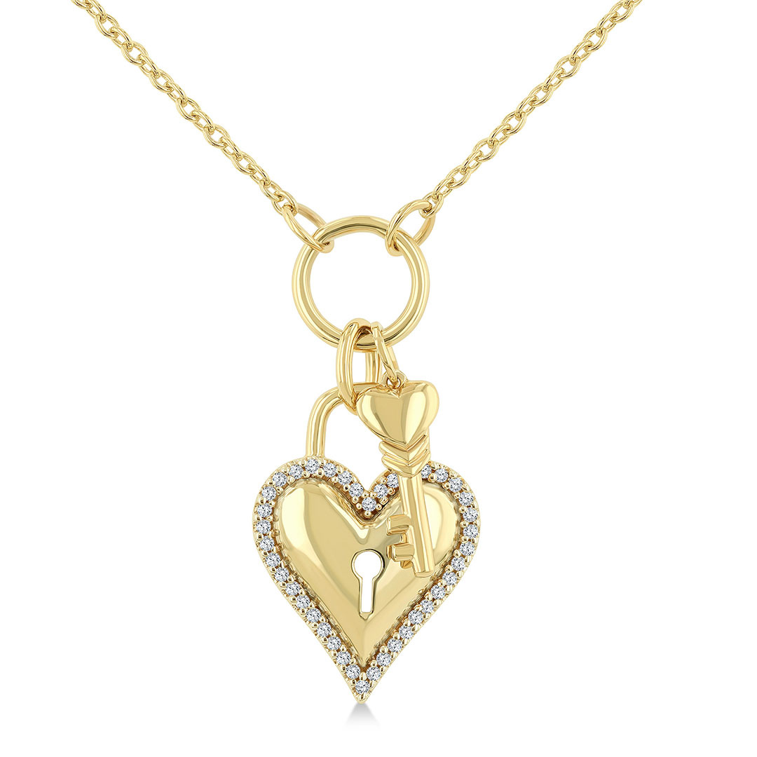 Heart Lock & Key Pendant