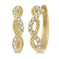 Split & Twisted Rope Huggie Earrings