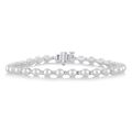 Pearl and Diamond Tennis Bracelet