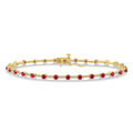 Round Cut Ruby and Diamond Bracelet