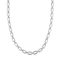 Bold Open Window D-Link Diamond Paperclip Necklace