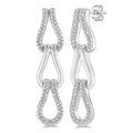 Bold Knot Link Diamond Earrings