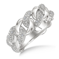 Curb & Cuban Diamond Band