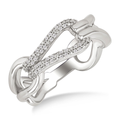 Bold Knot Link Diamond Ring