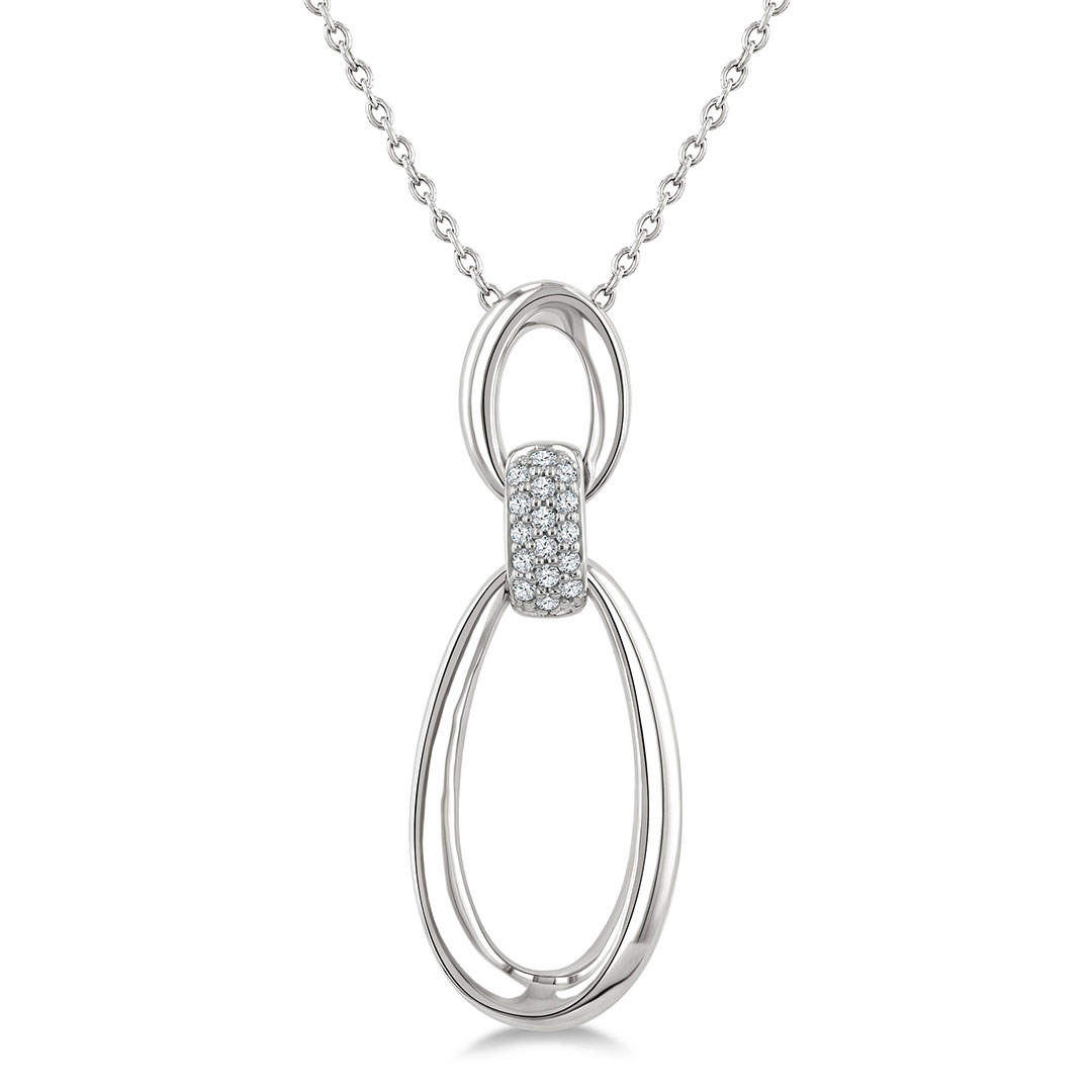 Open Window Link Diamond Pendant