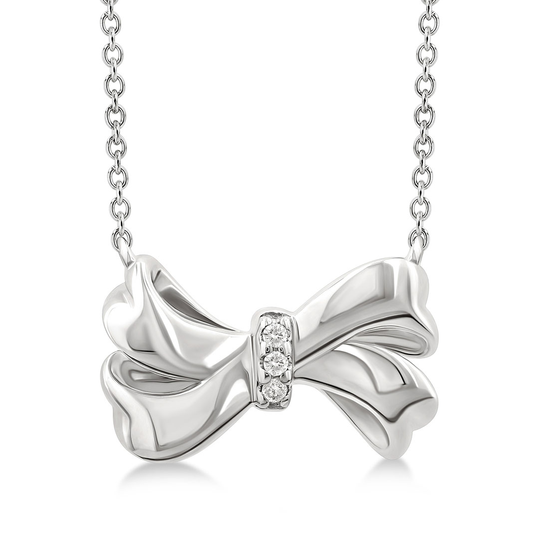 Bow Diamond Pendant