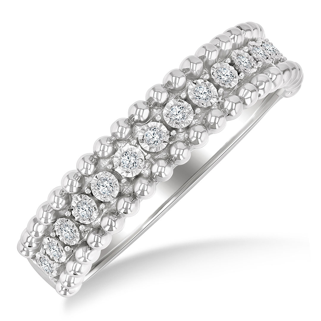 Bold Bead Design Diamond Band