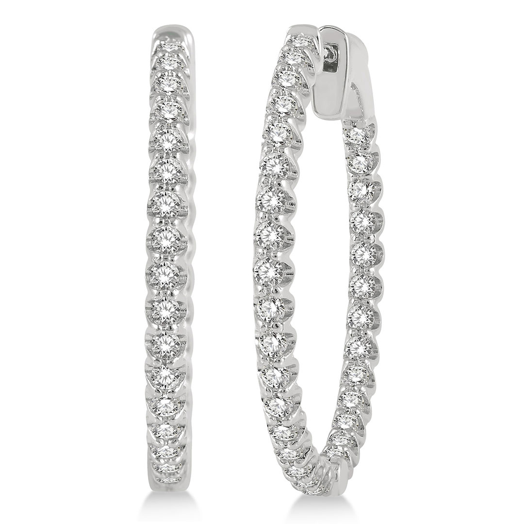 Inside-Out Diamond Hoop Earrings