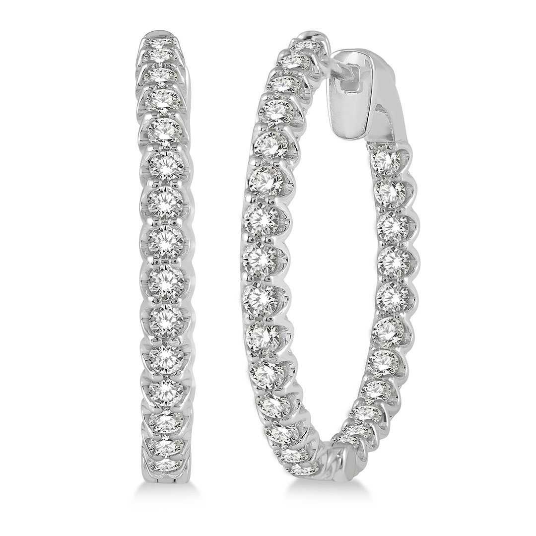 Inside-Out Diamond Hoop Earrings