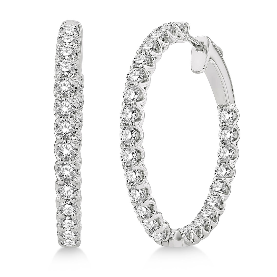 Inside-Out Diamond Hoop Earrings