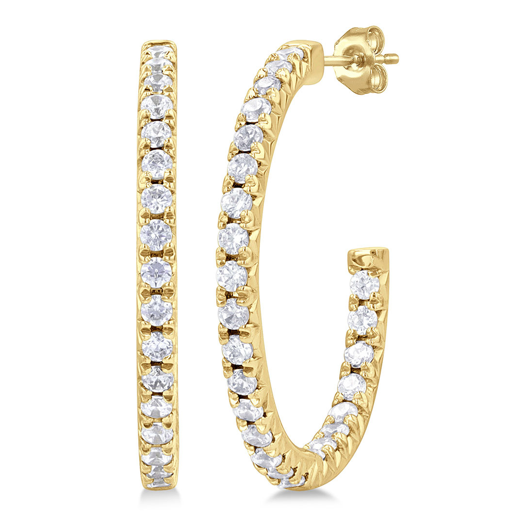 French Pavé Hoops Earrings