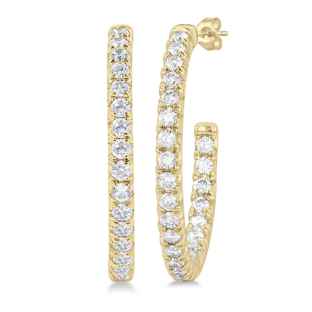 French Pavé Hoops Earrings