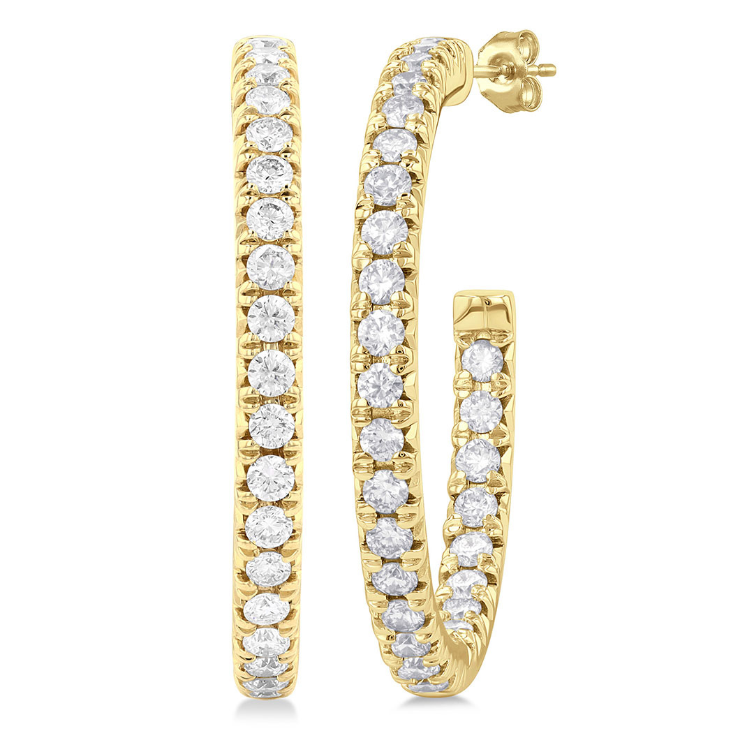 French Pavé Hoops Earrings
