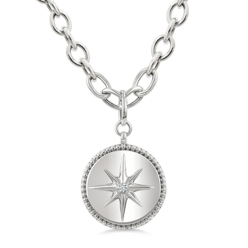 Compass medallion Diamond Pendant