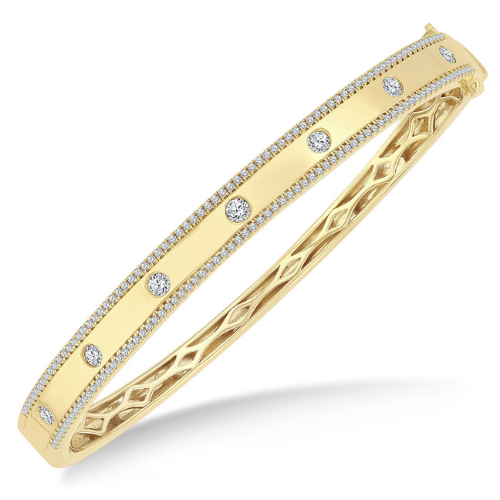 Solenne Bezel Diamond Bangle