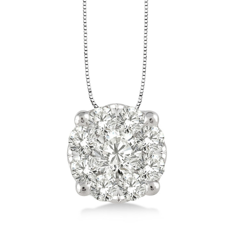 Aurevia Diamond Halo Pendant