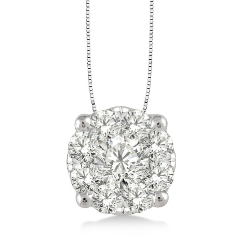 Aurevia Diamond Halo Pendant
