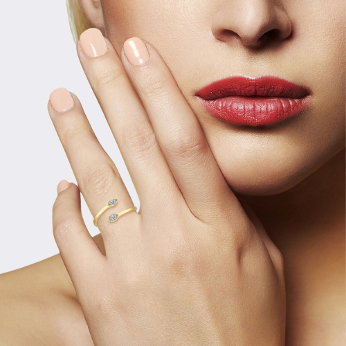 Single Coil Bezel Set Marquise Cut Diamond Ring