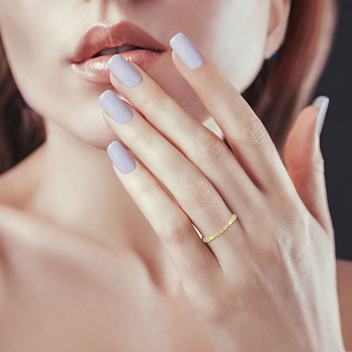 Round Cut Diamond Stackable Band