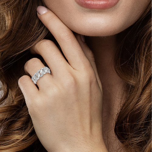 Curb & Cuban Diamond Band