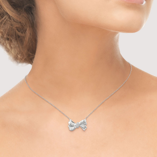 Bow Diamond Pendant