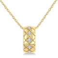 Diamond Quilted Pendant