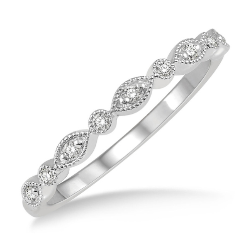 Marquise & Circular Mount Stackable Band
