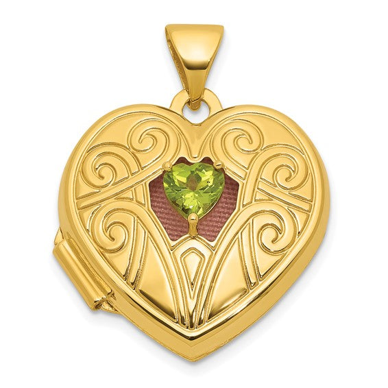 Birthstone Heart Locket