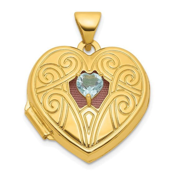 Birthstone Heart Locket