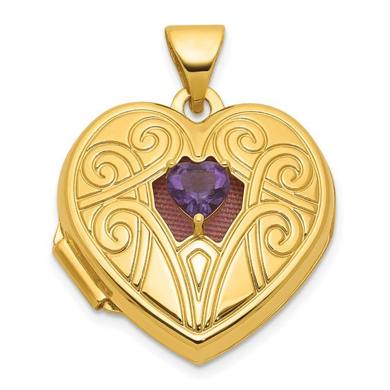 Birthstone Heart Locket