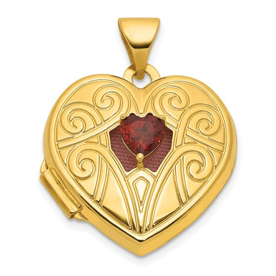 Birthstone Heart Locket