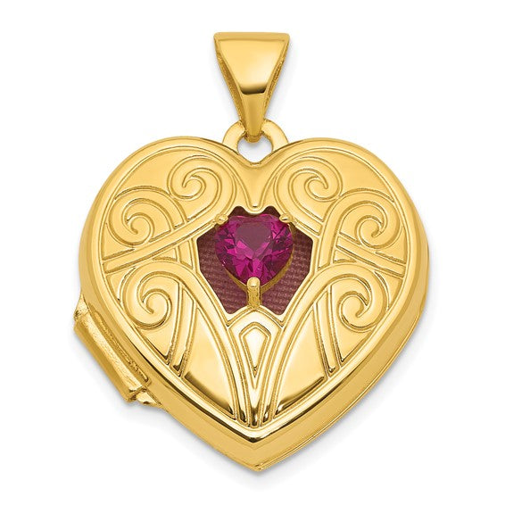 Birthstone Heart Locket