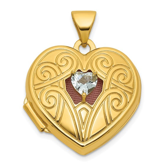 Birthstone Heart Locket