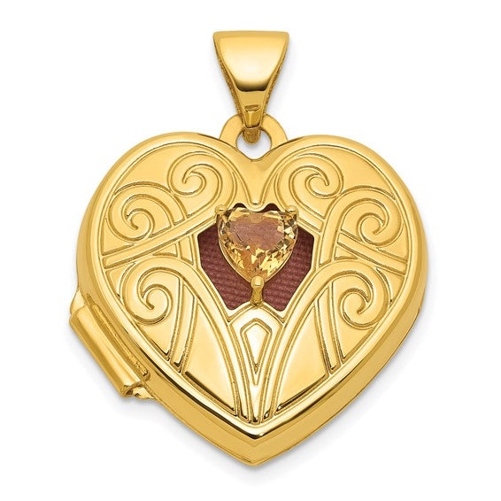 Birthstone Heart Locket