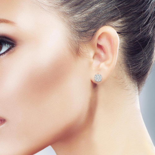 Aurevia Diamond Halo Earrings