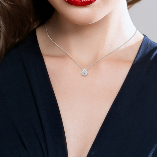 Aurevia Diamond Halo Pendant