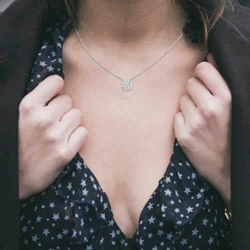 Aurevia Diamond Halo Pendant