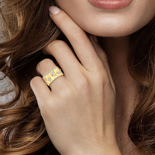 Amelora Diamond Wide Ring