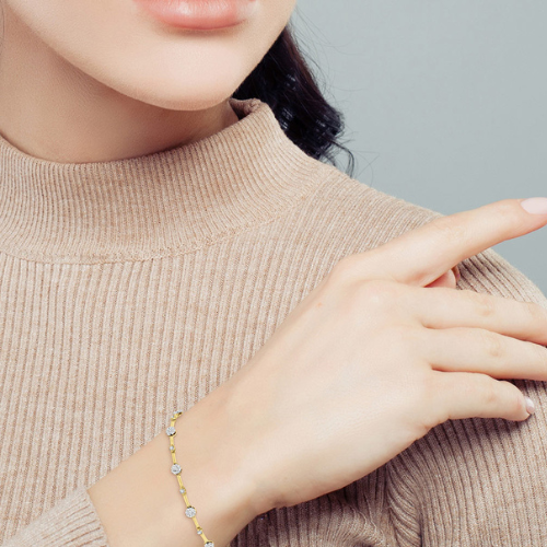 Valienne Diamond Bar Link Bracelet