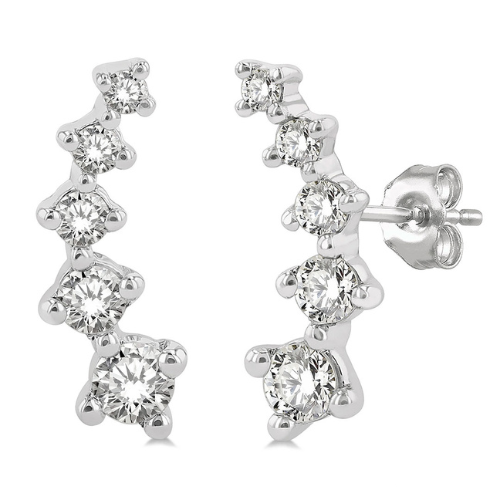 Round Cut Diamond Petite Climbers