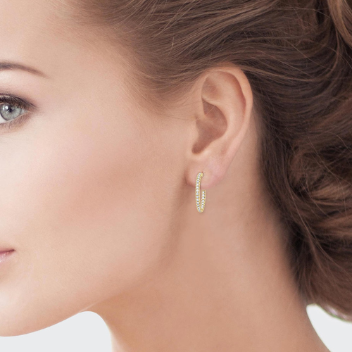 French Pavé Hoops Earrings