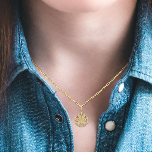 Fleur-de-Lis Medallion Pendant